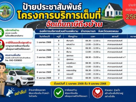 โครงการบริการเต็มที่ จัดเก็บภาษีถึงบ้าน